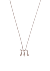 ALPHABET LETTER 'M' PENDANT NECKLACE