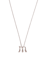 ALPHABET LETTER 'M' PENDANT NECKLACE