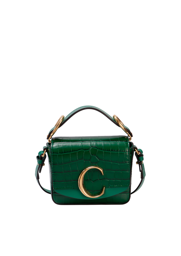 MINI C EMBOSSED CROCODILE
