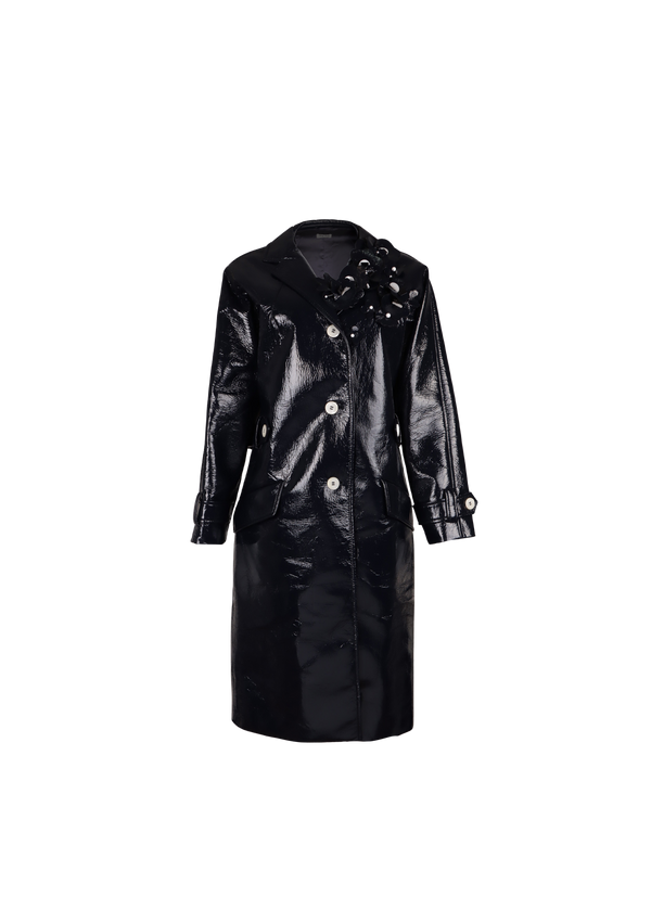 LEATHER TRENCH COAT 38