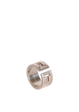 SILVER T CUTOUT RING