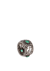 CRYSTAL INTERLOCKING G FLOWER RING