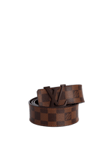 DAMIER ÉBÈNE INITIALES BELT 95