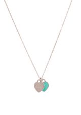 ''RETURN TO TIFFANY'' MINI DOUBLE HEART NECKLACE