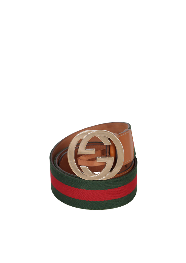 WEB INTERLOCKING G LOGO BELT 80