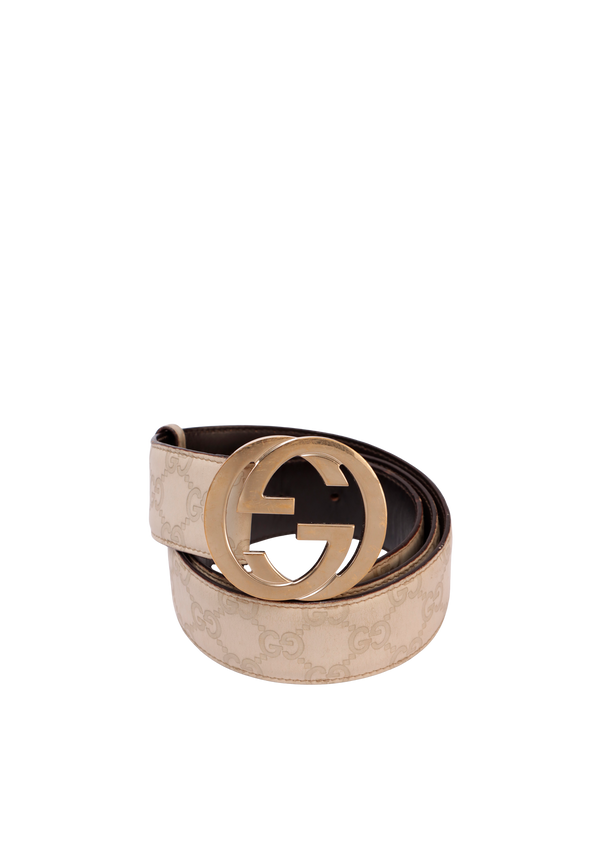 GUCCISSIMA INTERLOCKING G BELT