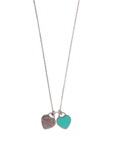 ''RETURN TO TIFFANY'' MINI DOUBLE HEART NECKLACE