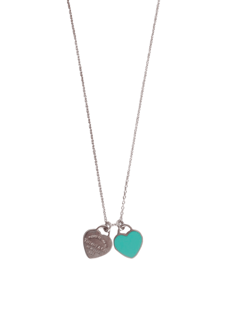 ''RETURN TO TIFFANY'' MINI DOUBLE HEART NECKLACE