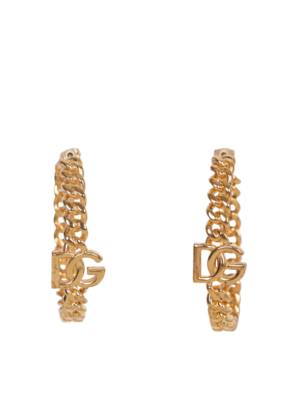 LOGO TWIST HOOP EARRINGS