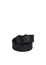 DAMIER GRAPHITE INITIALES BELT 90