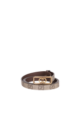 GG SUPREME INTERLOCKING G LOGO SKINNY BELT 80