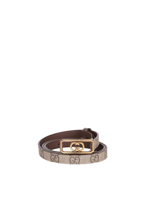 GG SUPREME INTERLOCKING G LOGO SKINNY BELT 80