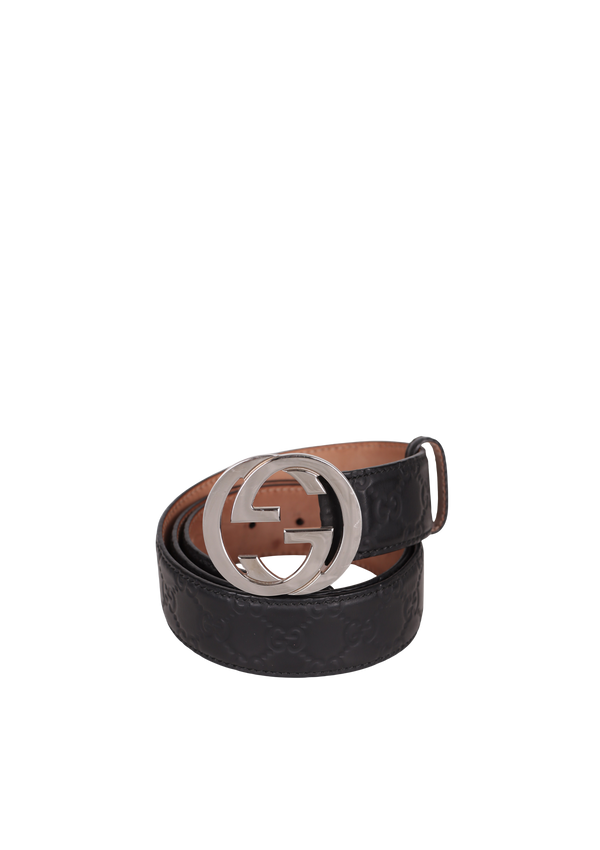 GUCCISSIMA INTERLOCKING G BELT 95