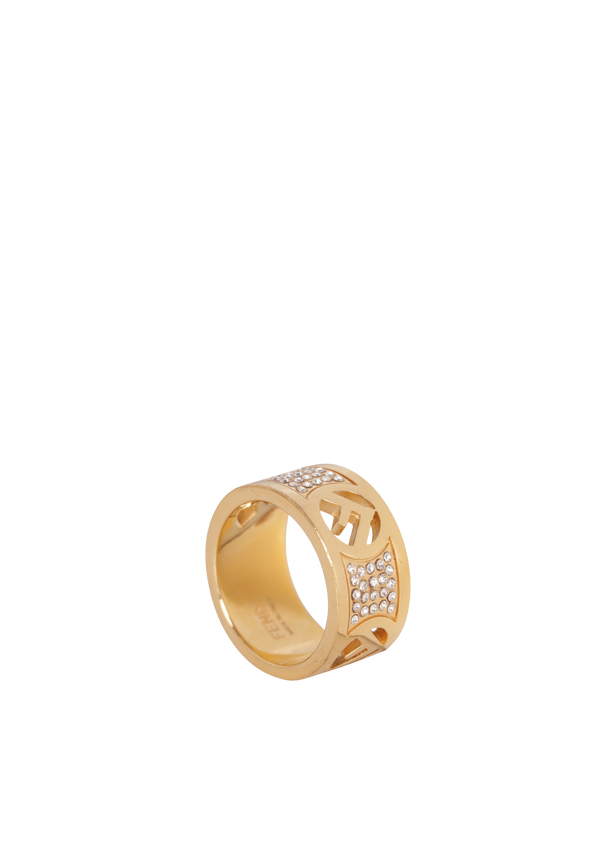 CRYSTAL 'F IS' BAND RING