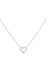 DIAMOND HEART PLATINUM NECKLACE