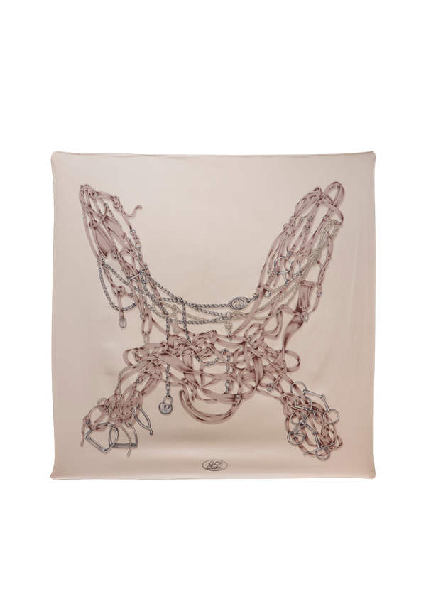 RIDING GEAR & HORSE BIT SILK SCARF