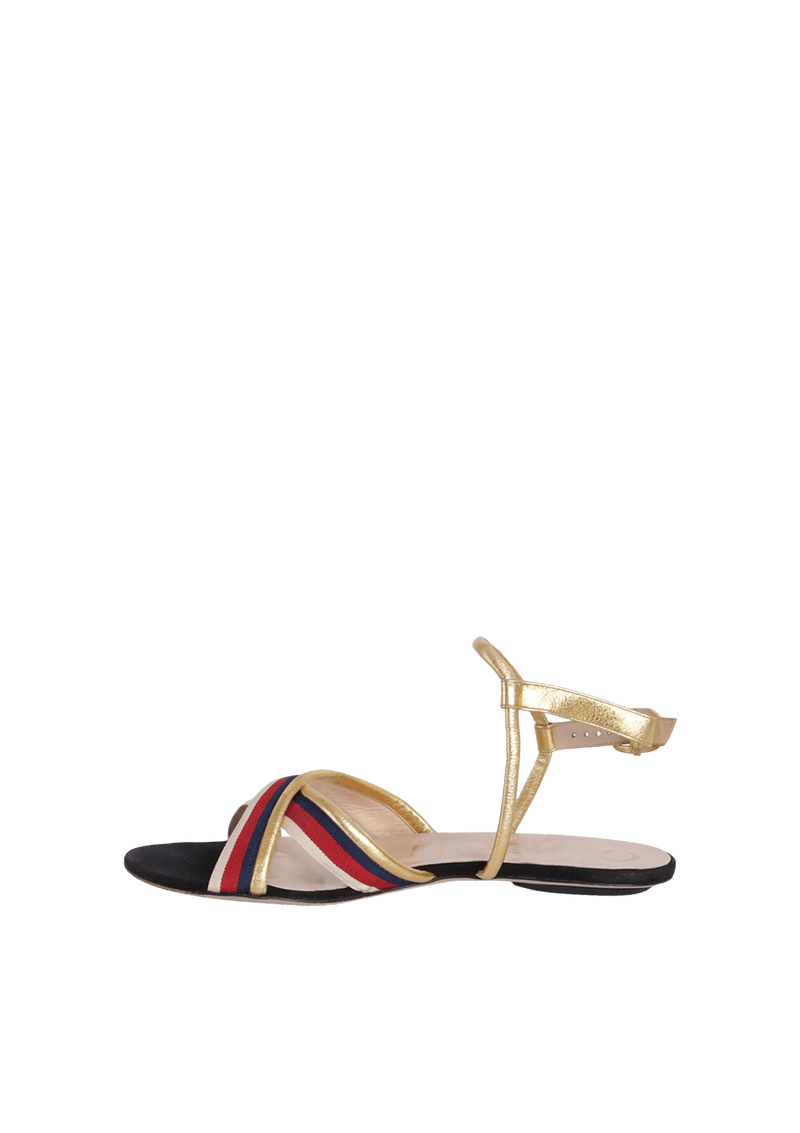 SYLVIE WEB FLAT SANDALS 39.5