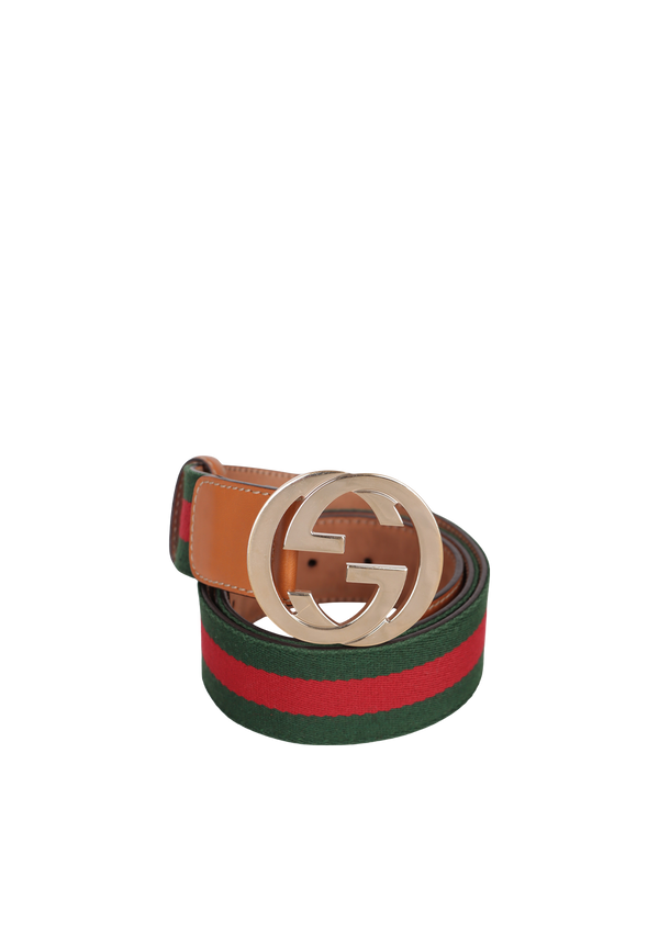 SYLVIE WEB INTERLOCKING G LOGO BELT 85