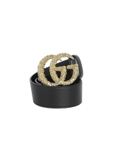 TEXTURED DOUBLE G LOGO BELT 65