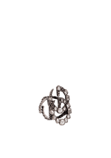 CRYSTAL DOUBLE G RING