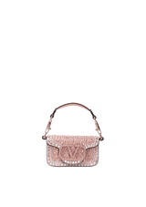 CRYSTAL EMBELLISHED VLOGO LOCÒ BAG