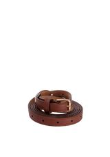 LEATHER LOGO BELT 80