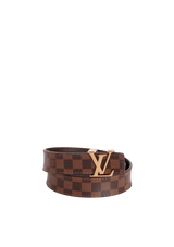 DAMIER ÉBÈNE INITIALES BELT 80
