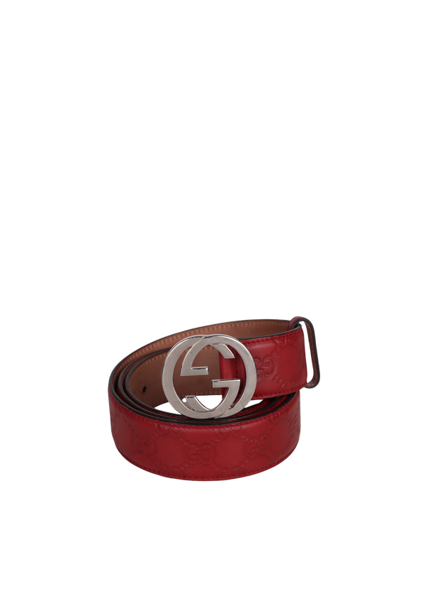 GUCCISSIMA INTERLOCKING G BELT 95