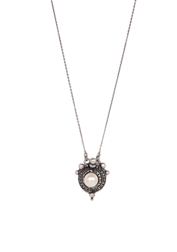 FAUX PEARL CHAIN NECKLACE