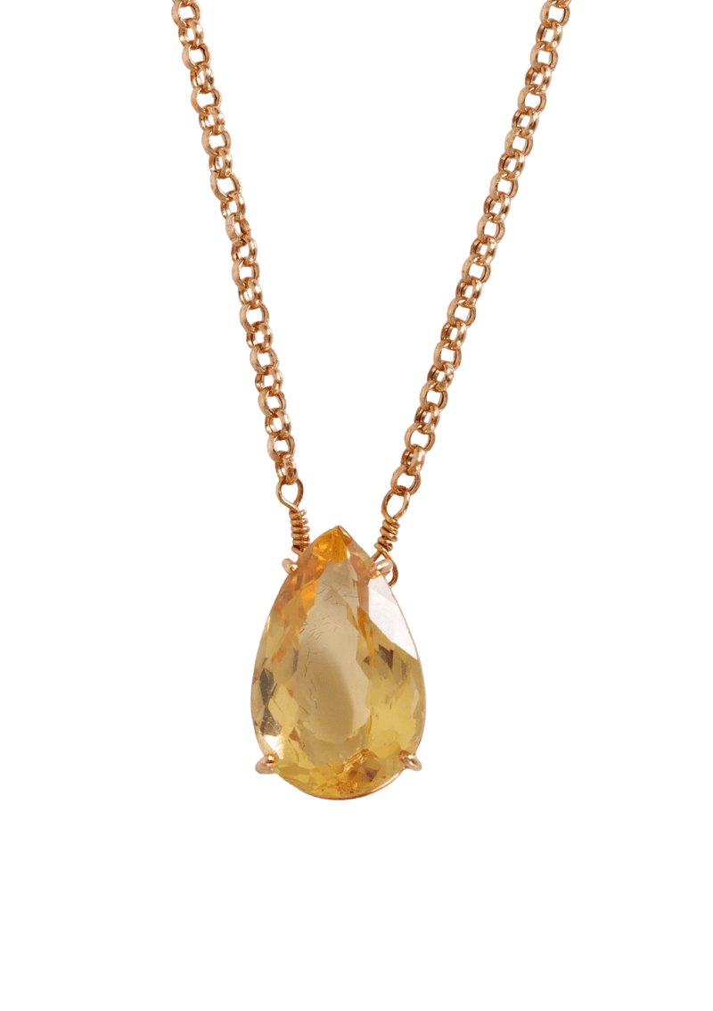 PEAR HELIODOR 18K NECKLACE