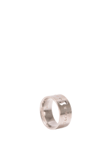 DIAMOND KEYHOLE WIDE BAND RING