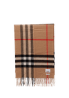 CASHMERE HOUSE CHECK FRINGE SCARF