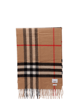 CASHMERE HOUSE CHECK FRINGE SCARF