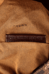 EMBROIDERED ZUCCA BUCKLE FLAP SHOULDER BAG
