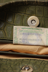 CROCODILE EMBOSSED SHOULDER BAG