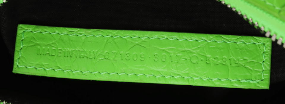 BOLSA BALENCIAGA LE CAGOLE XS CROCODILE EMBOSSED VERDE ORIGINAL