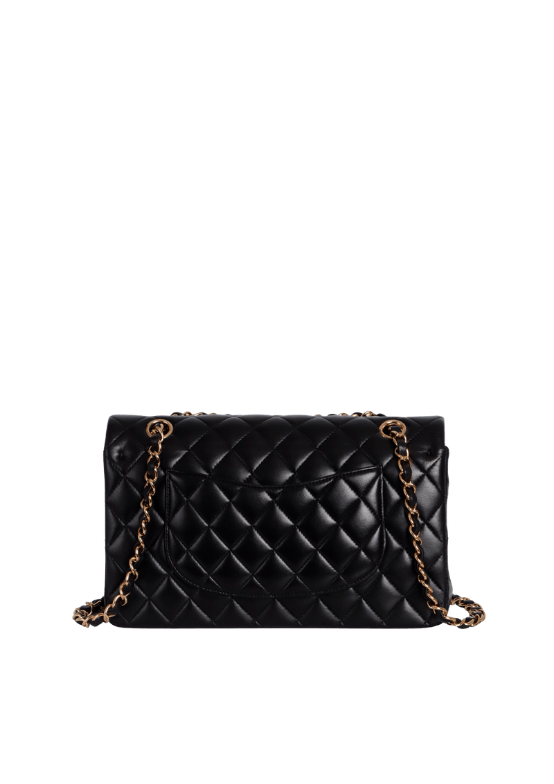 MEDIUM CLASSIC DOUBLE FLAP LAMBSKIN