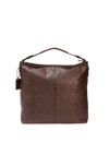 SIGNATURE EMBOSSED SHOULDER BAG