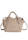 RAFFIA TRIMMED SATCHEL BAG