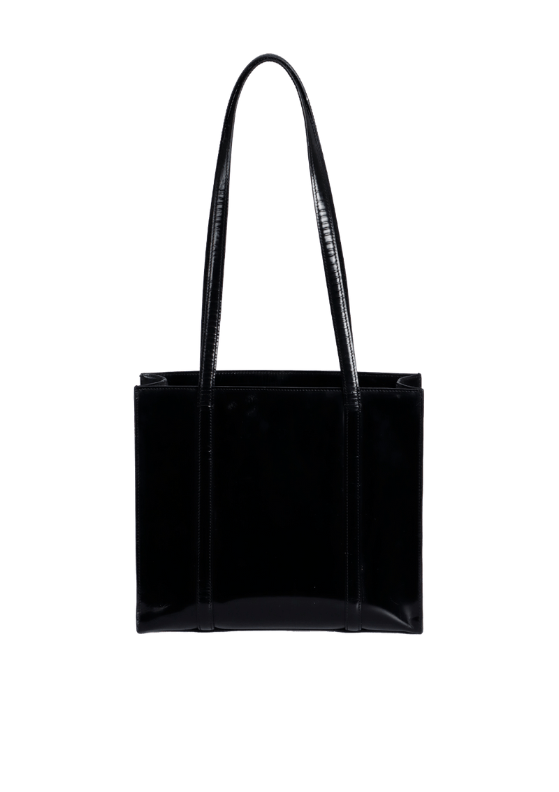 PATENT LEATHER TOTE BAG