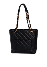 PETITE TIMELESS SHOPPING TOTE CAVIAR