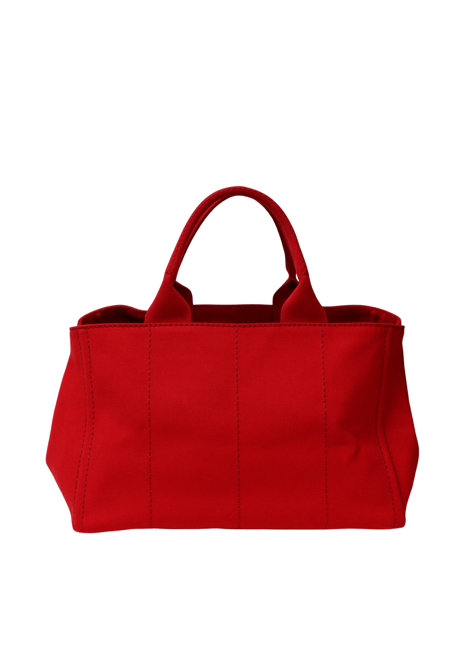 BOLSA PRADA CANAPA LOGO TOTE VERMELHO ORIGINAL – Gringa