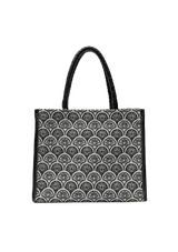 BOLSA MAXI TOTE SIRENA JACQUARD PRETO