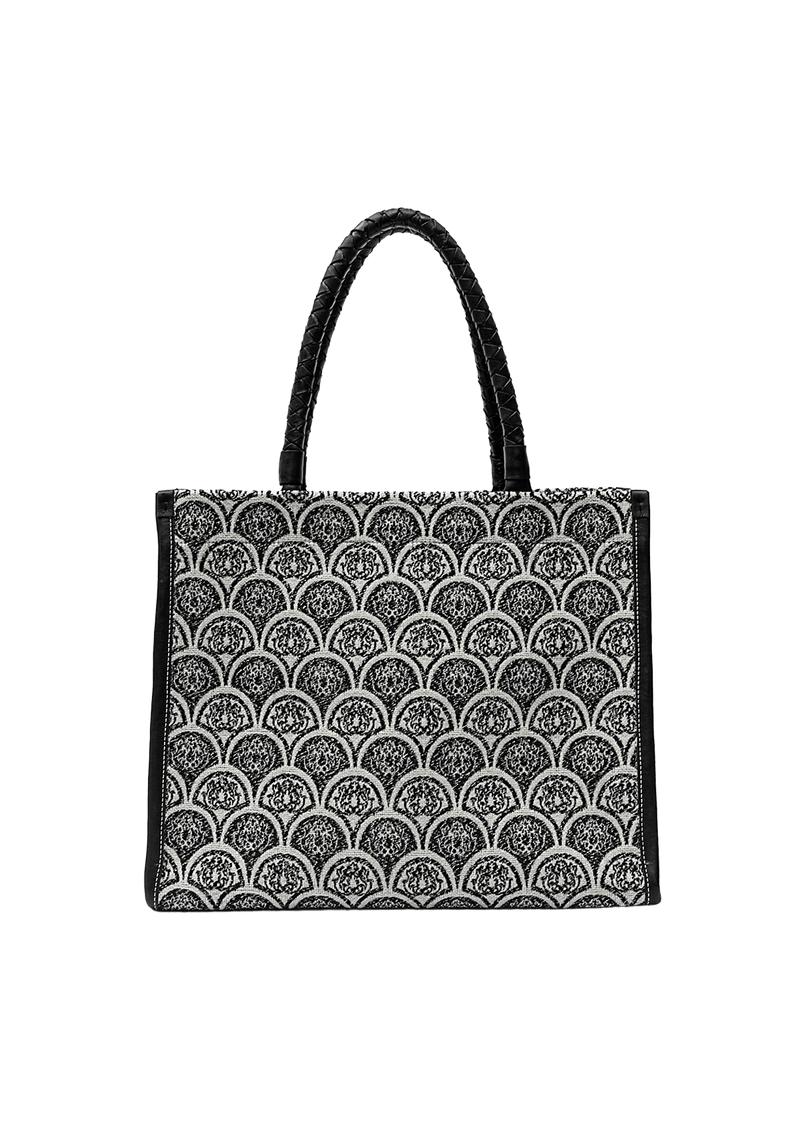 BOLSA MAXI TOTE SIRENA JACQUARD PRETO