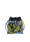 LEATHER PAISLEY BUCKET BAG