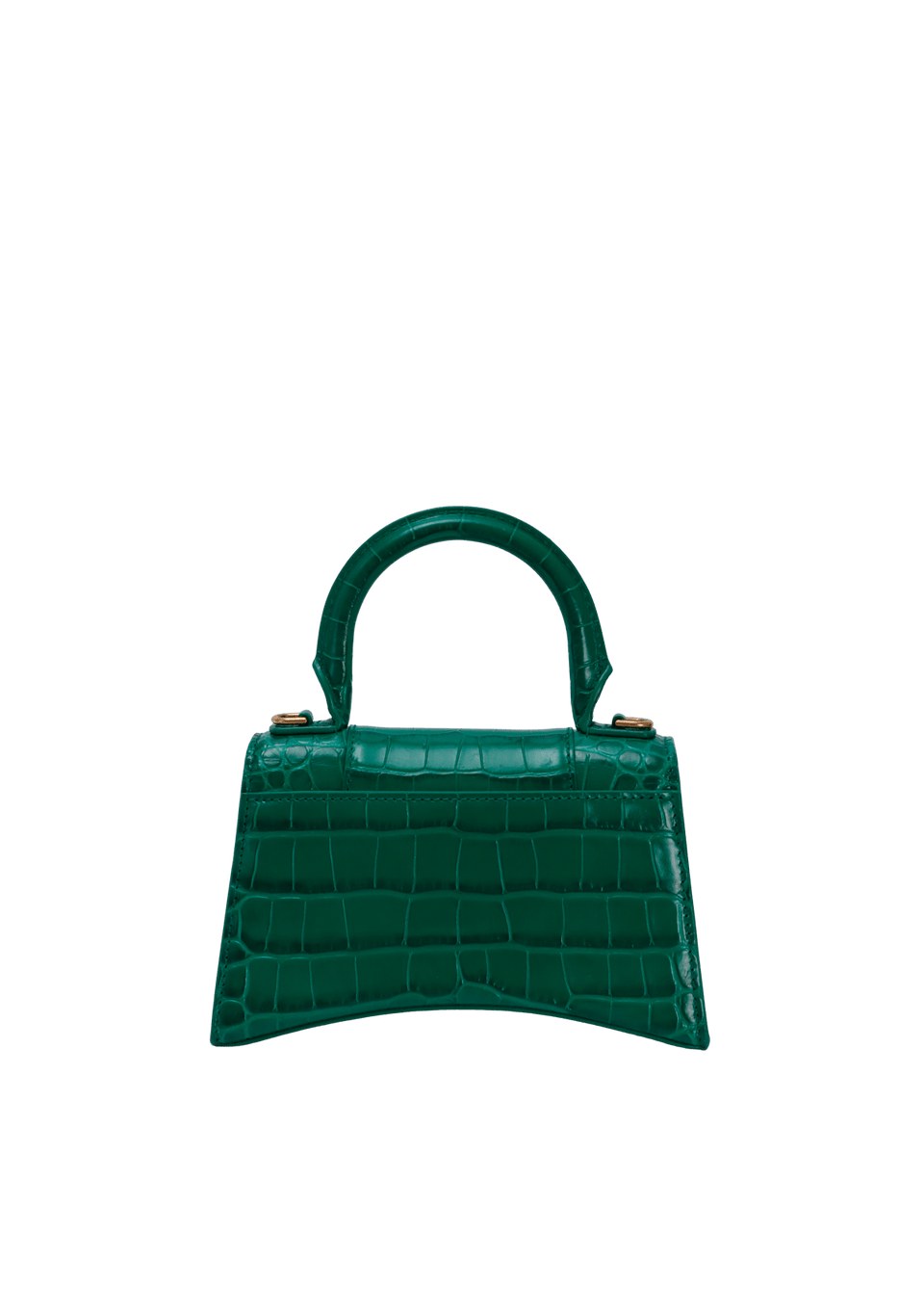 美品 BALENCIAGA CROCO HAND 2WAY BOSTON BAG BOLSA BALENCIAGA HOURGLASS XS CROCODILE EMBOSSED VERDE ORIGINAL