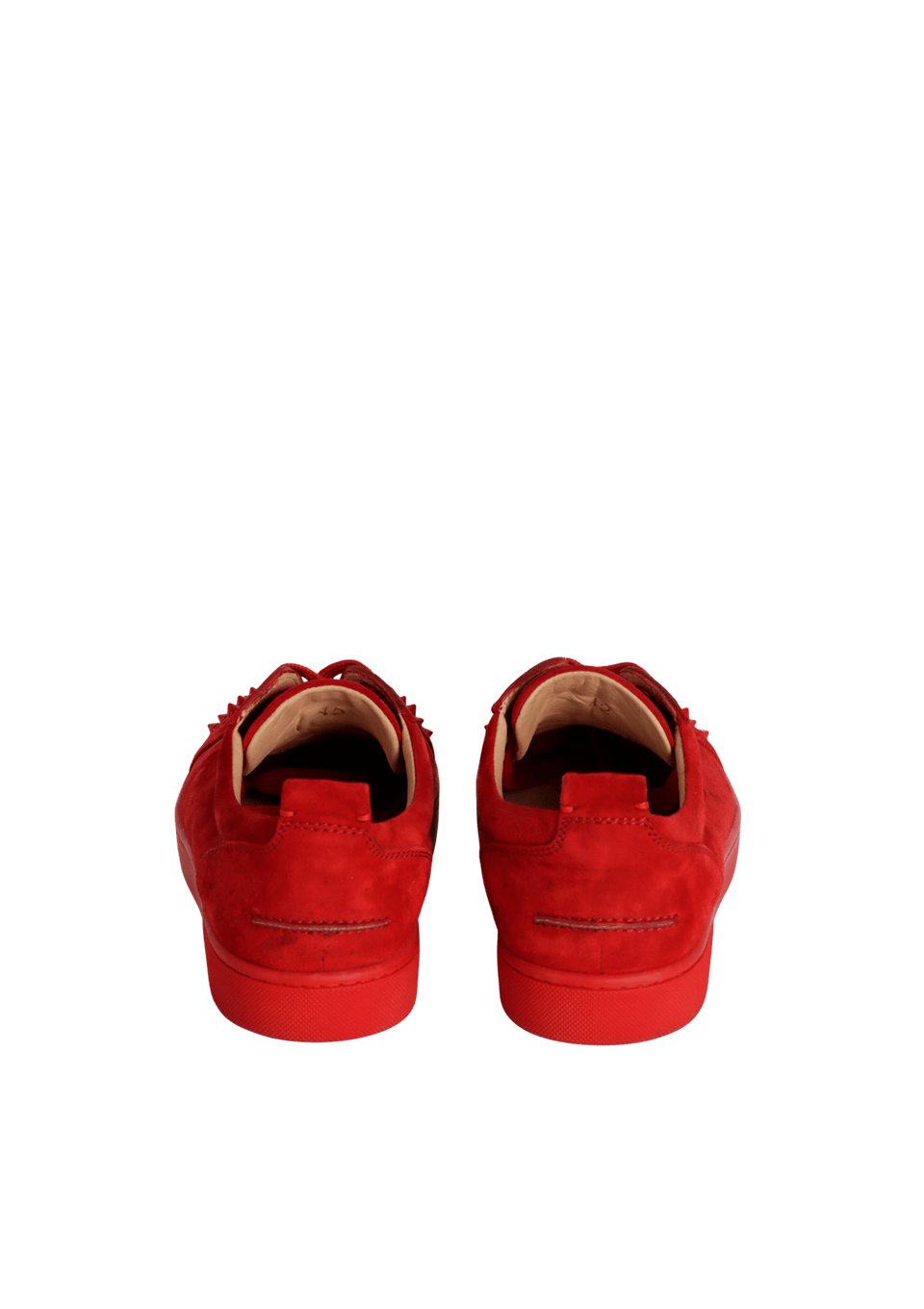 TÊNIS CHRISTIAN LOUBOUTIN SPIKE ACCENTS SUEDE SNEAKERS VERMELHO 40