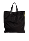 NYLON SHEARLING LOGO TOTE