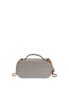 CROCODILE EMBOSSED MINI C VANITY BAG