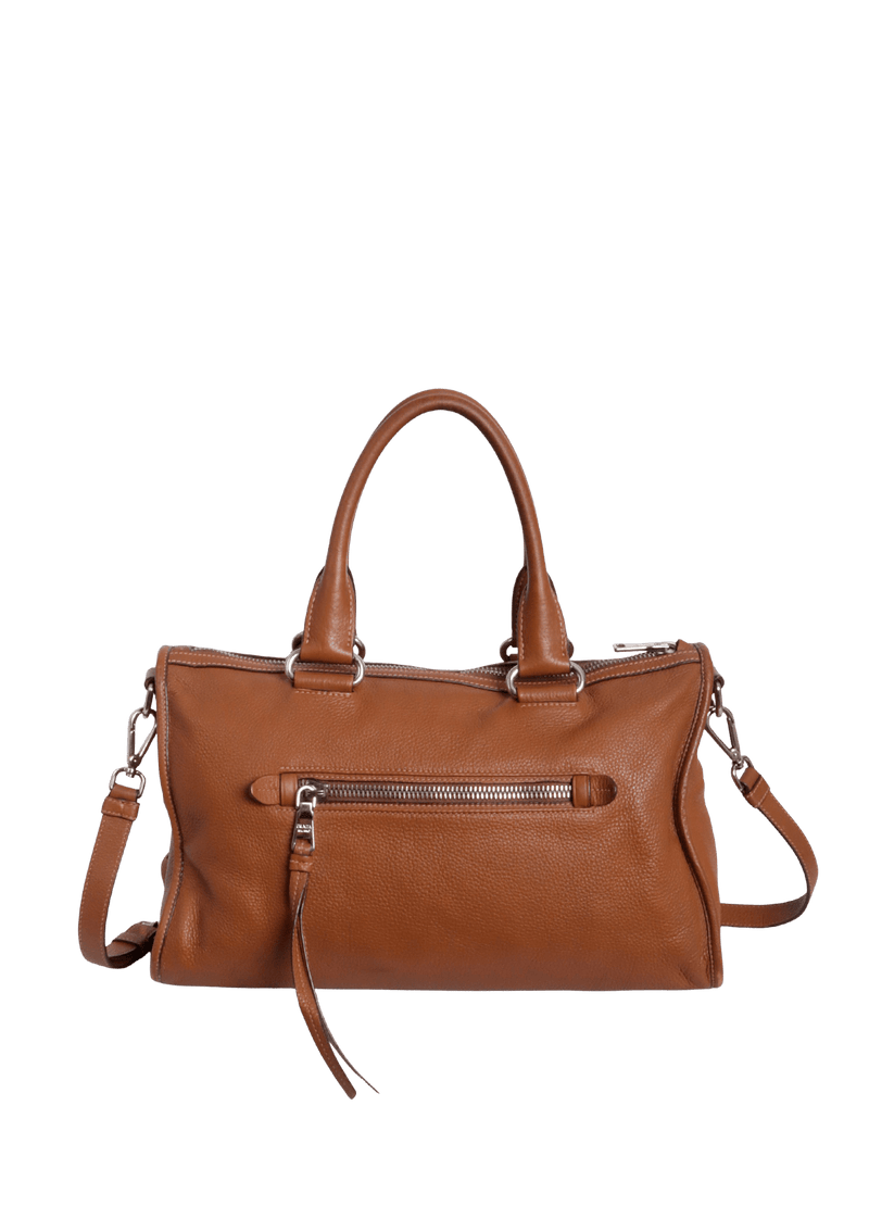 VITELLO DAINO FRONT ZIP BAG